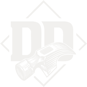 White D&D Carpentry Logo