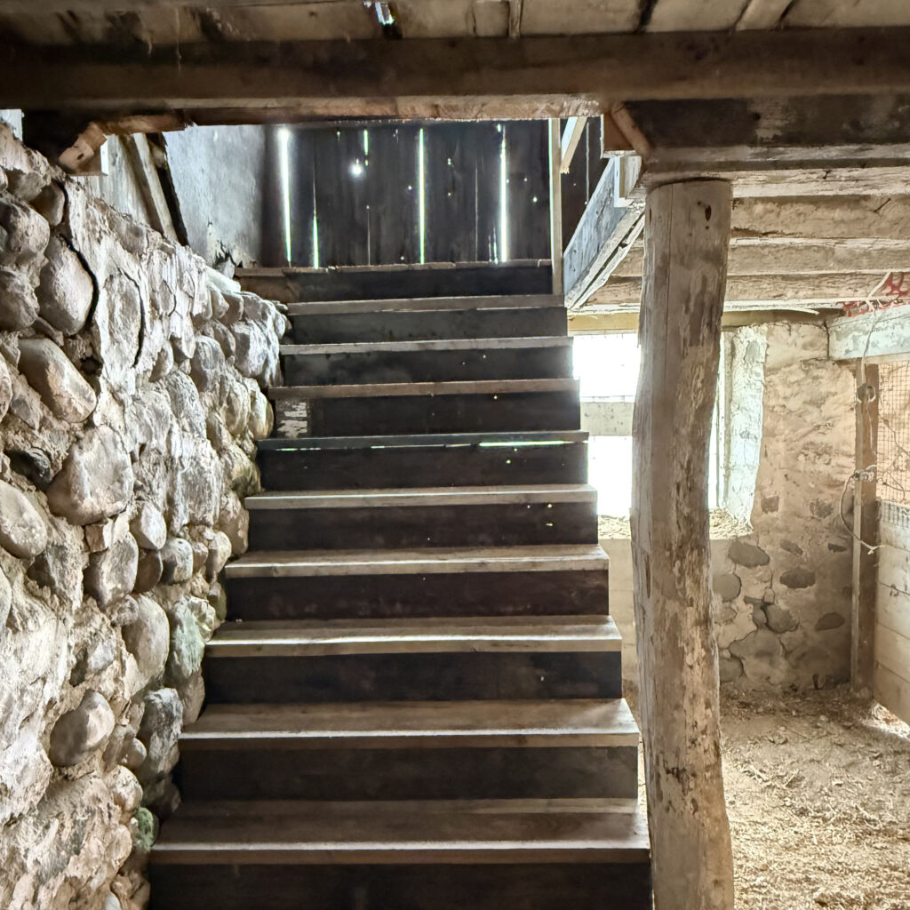 barn repair - custom stairs
